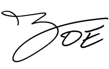 Joe's signature